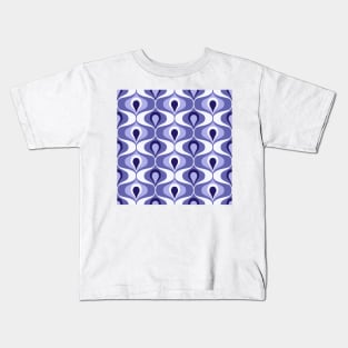 Very Peri retro 70s ogee ovals pattern Kids T-Shirt